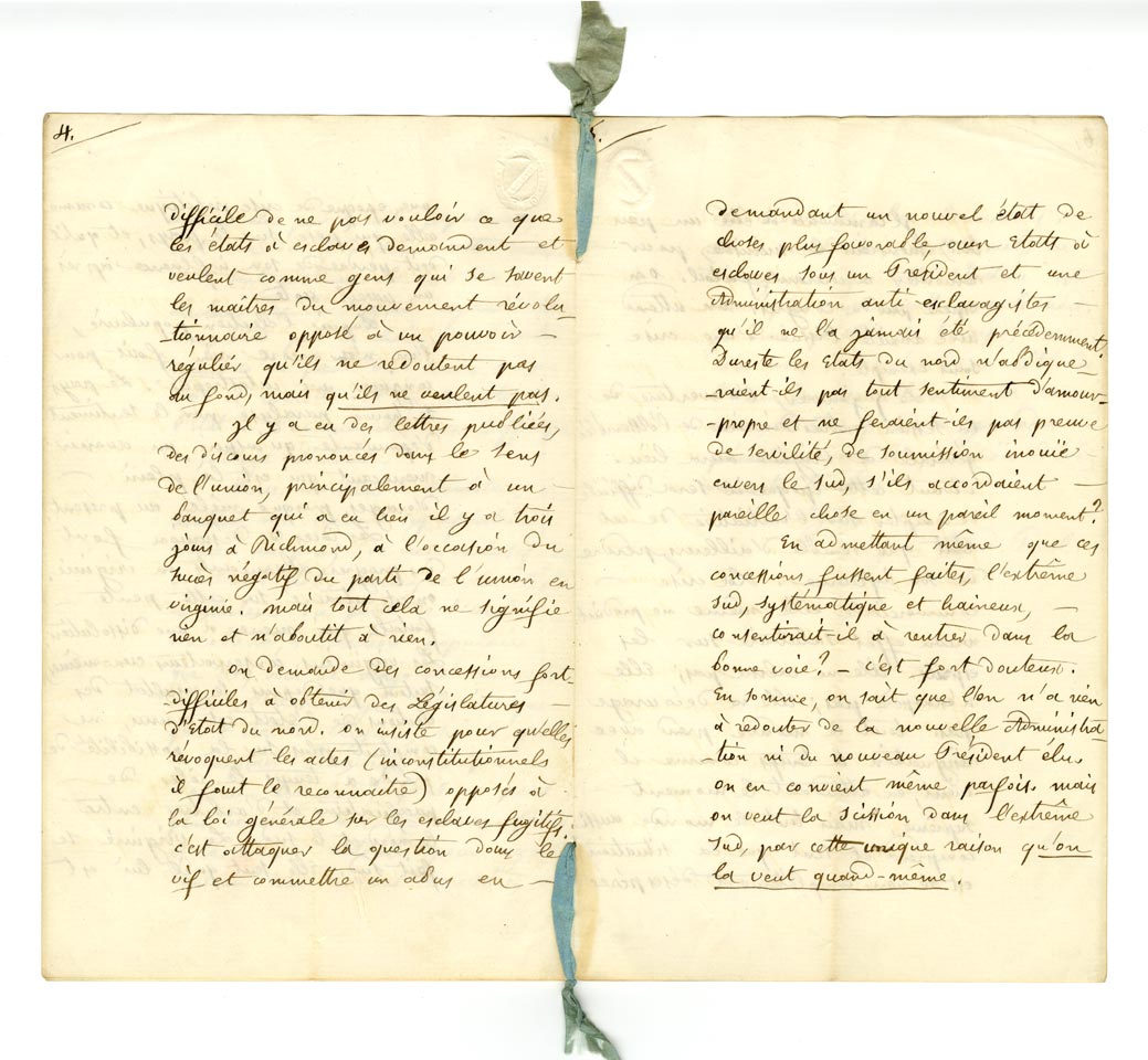 The secession crisis: A Frenchman’s view of the "whirlwind"