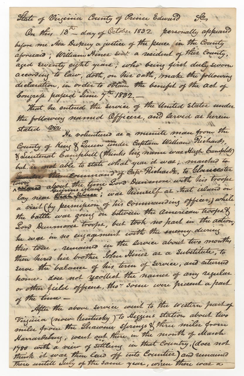 That’s Some Magic Bullet:  Thirty-Eight Years After Revolutionary War, Bullet Exits Louisa Man’s Arm. Surfaces in Library’s Vault