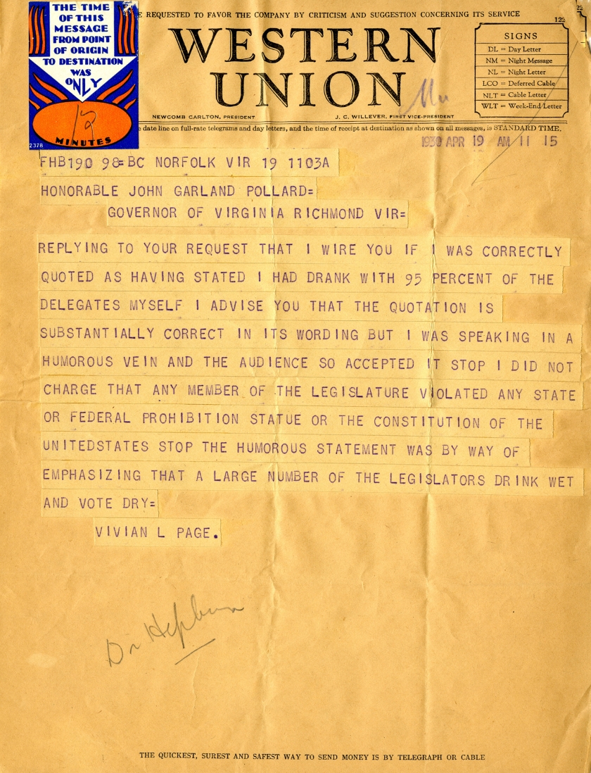 Drink Wet and Vote Dry