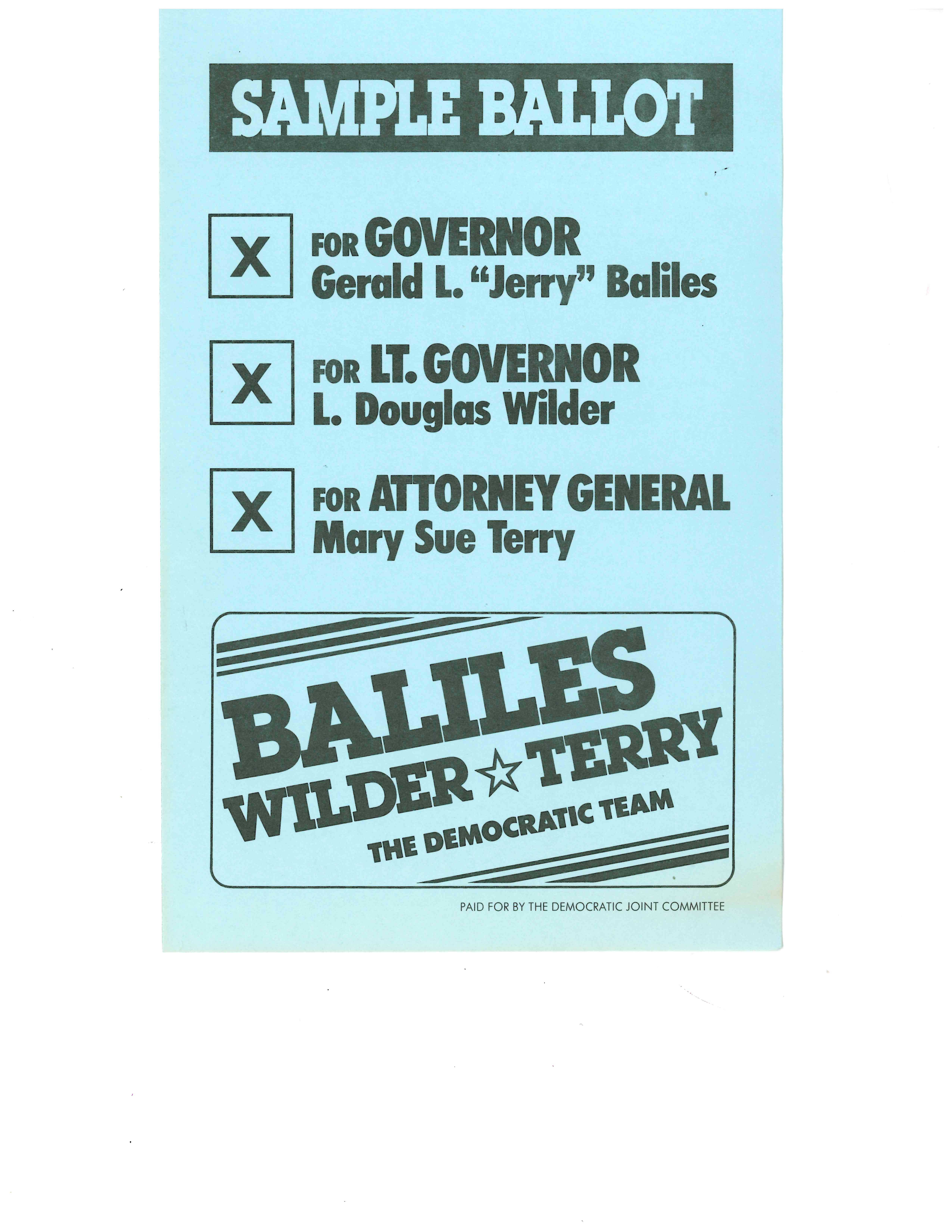 Vote For Me! Governor’s Election Records at the Library of Virginia