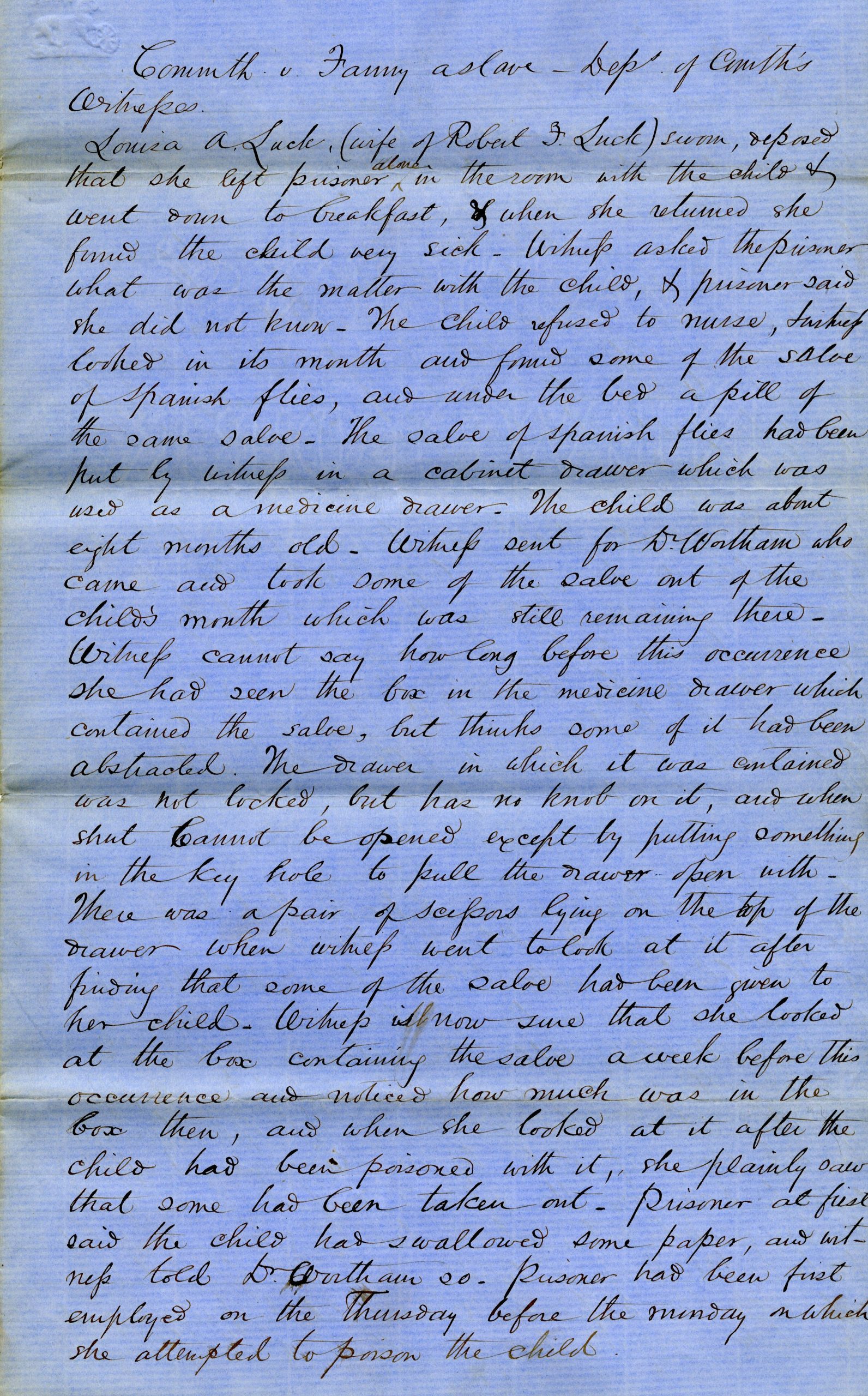 Commonwealth v. Fanny