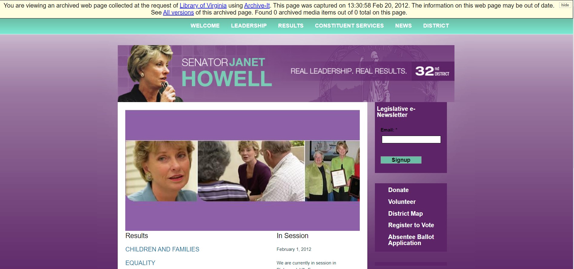 Sites of Past Campaigns: Virginia Public Access Project Website Archive